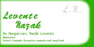 levente mazak business card