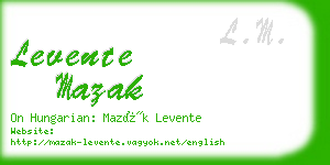 levente mazak business card